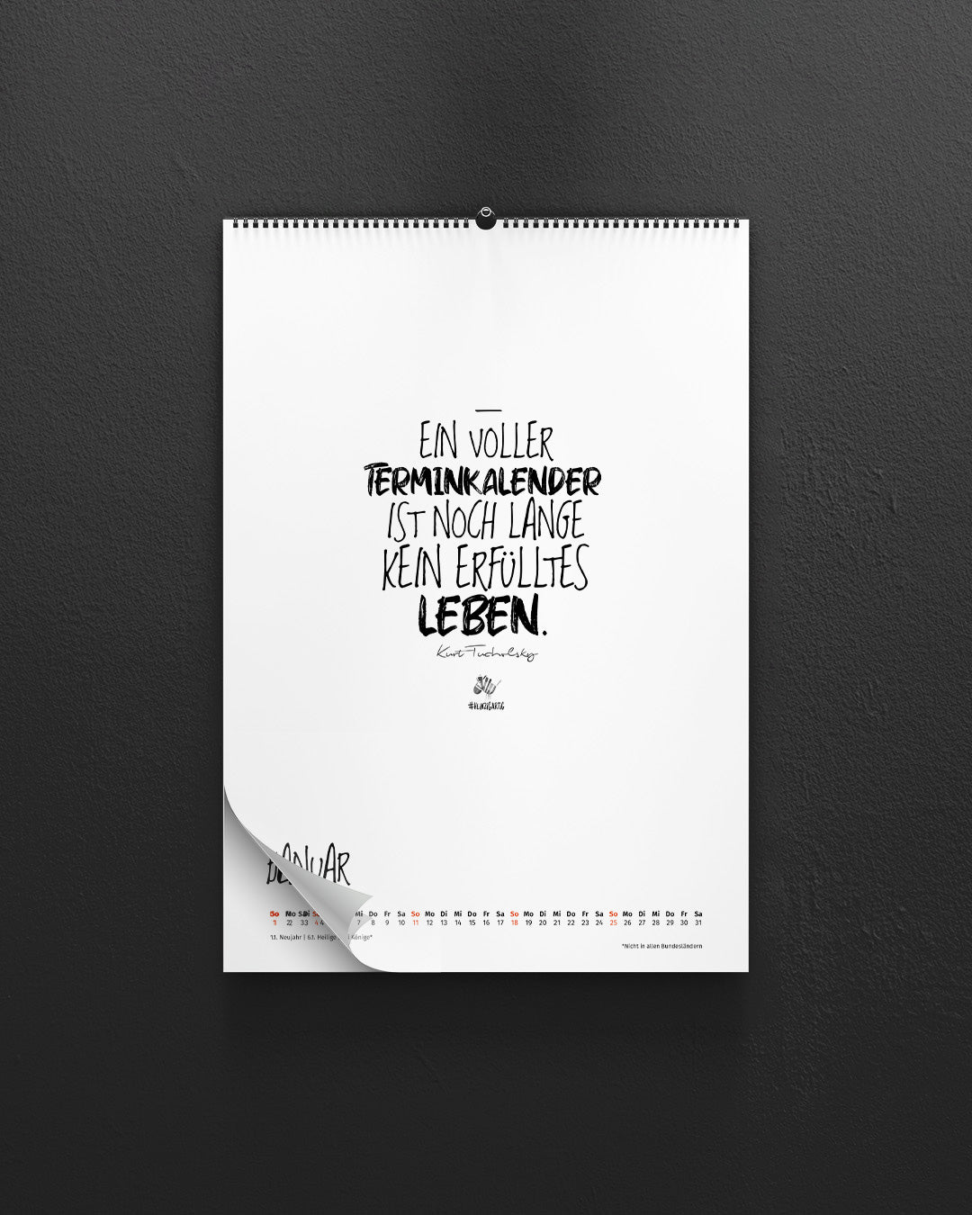 #heinzigartig Sprüche-Kalender 2026