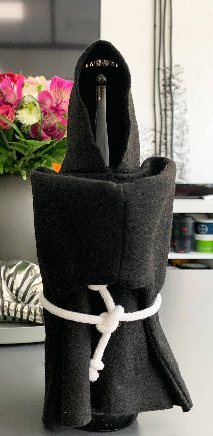 Flaschenmanschette für Bier als Mönch