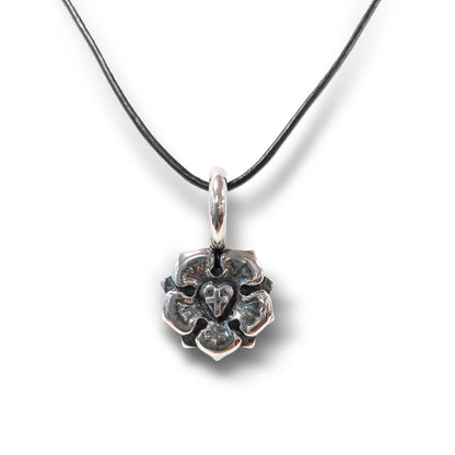 Sterling Silber 925 "Lutherrose" Anhänger mit Kette