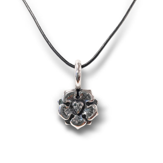 Sterling Silber 925 "Lutherrose" Anhänger mit Kette