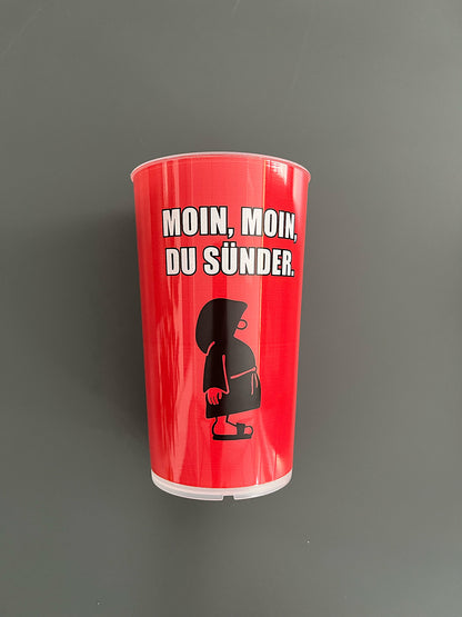 Mehrwegbecher "Moin, moin, du Sünder"