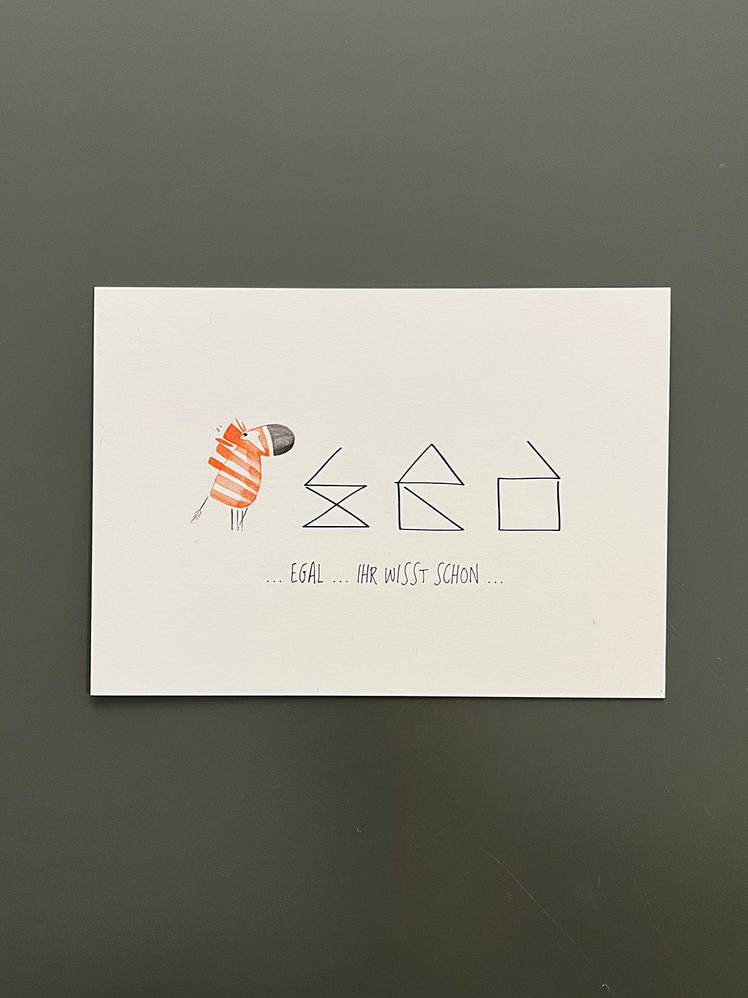 Weihnachts-Postkarte "Egal... ihr wisst schon..."