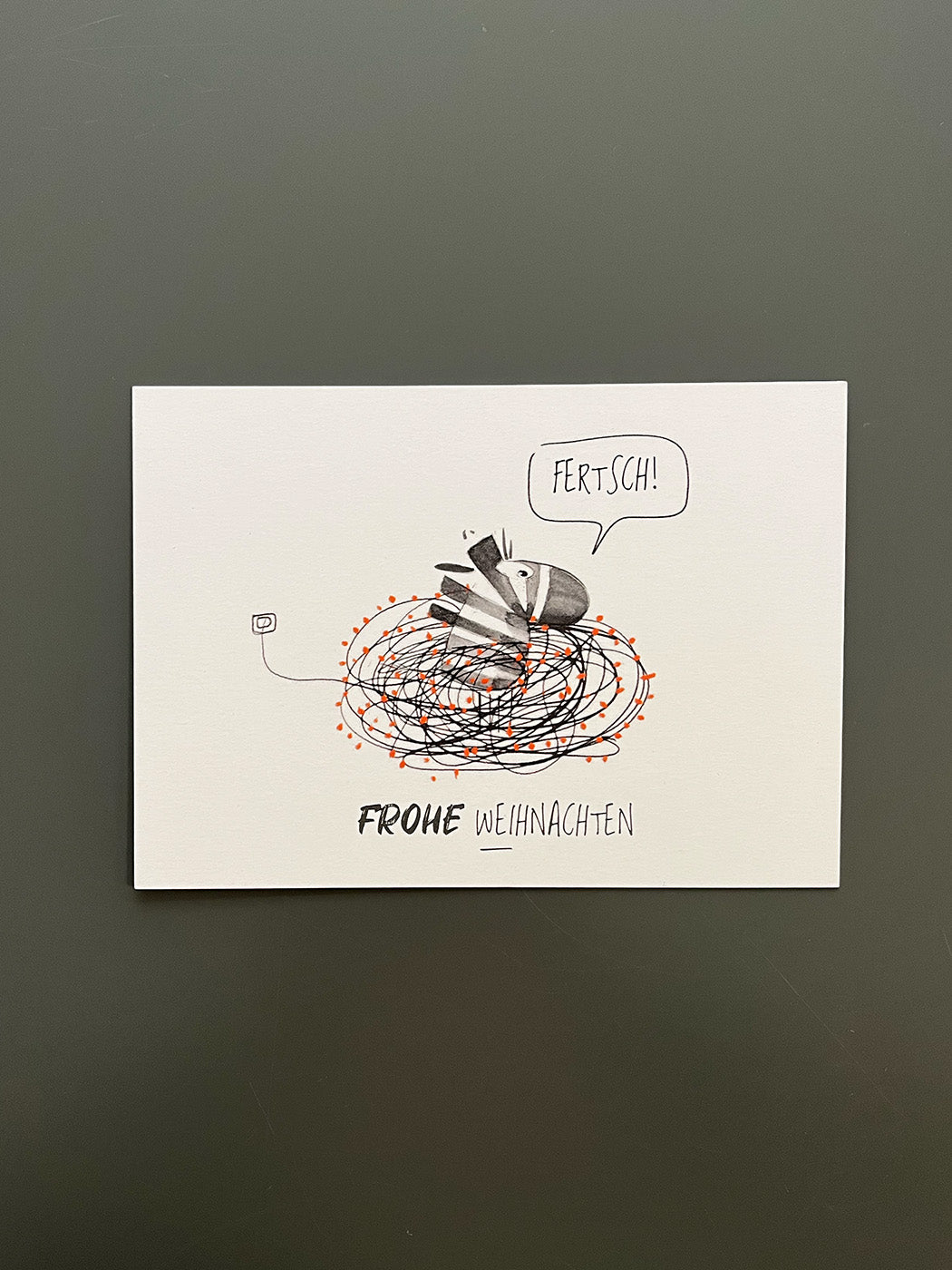 Weihnachts-Postkarte "Fertsch"