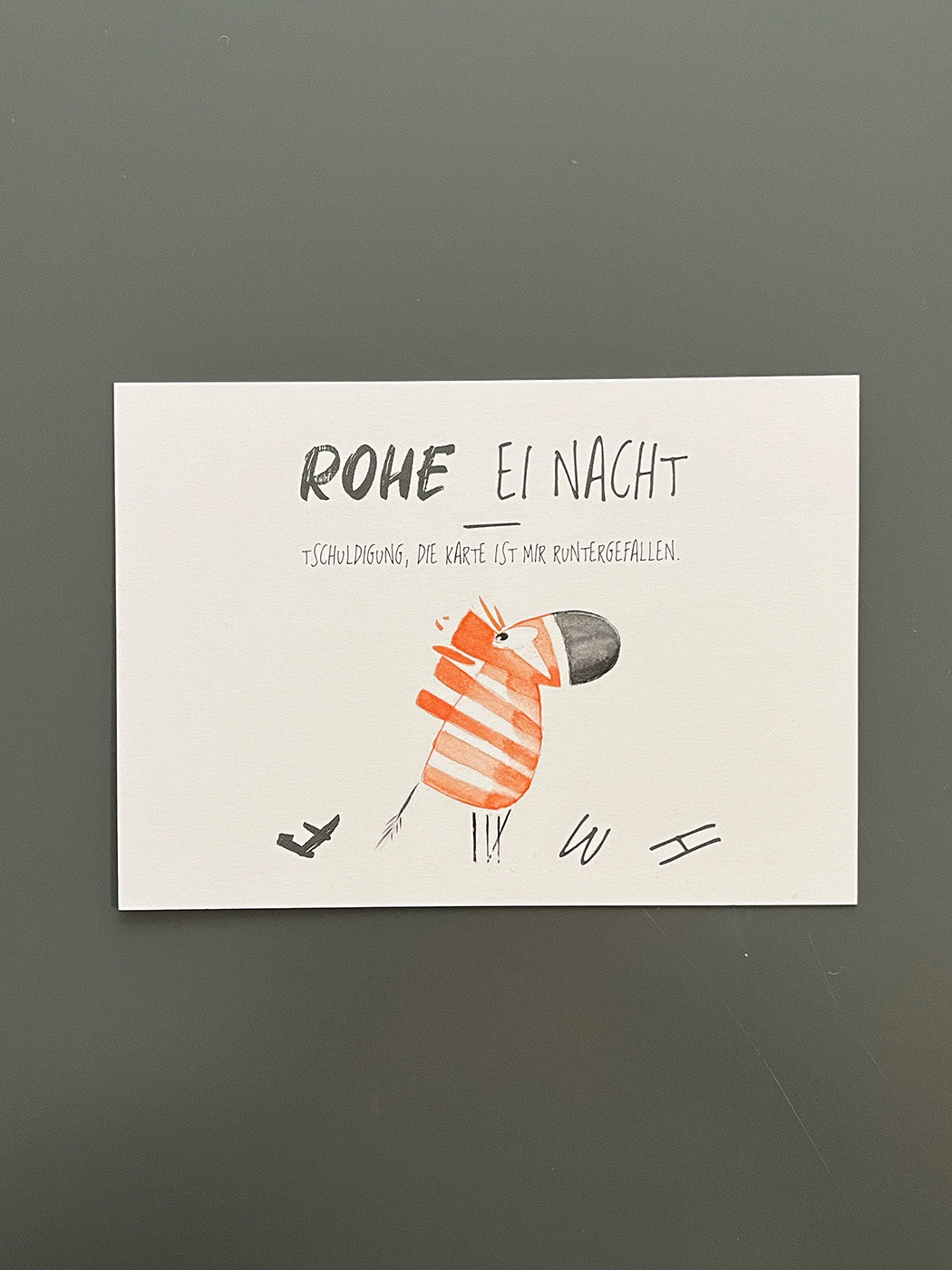 Weihnachts-Postkarte "rohe-ei-nacht"